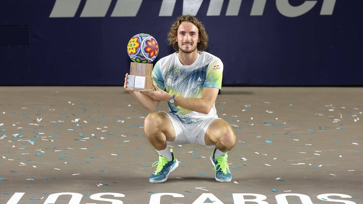 Tsitsipas và danh hiệu tại giải ATP 250 ở Los Cabos, Mexico hồi tháng 8.