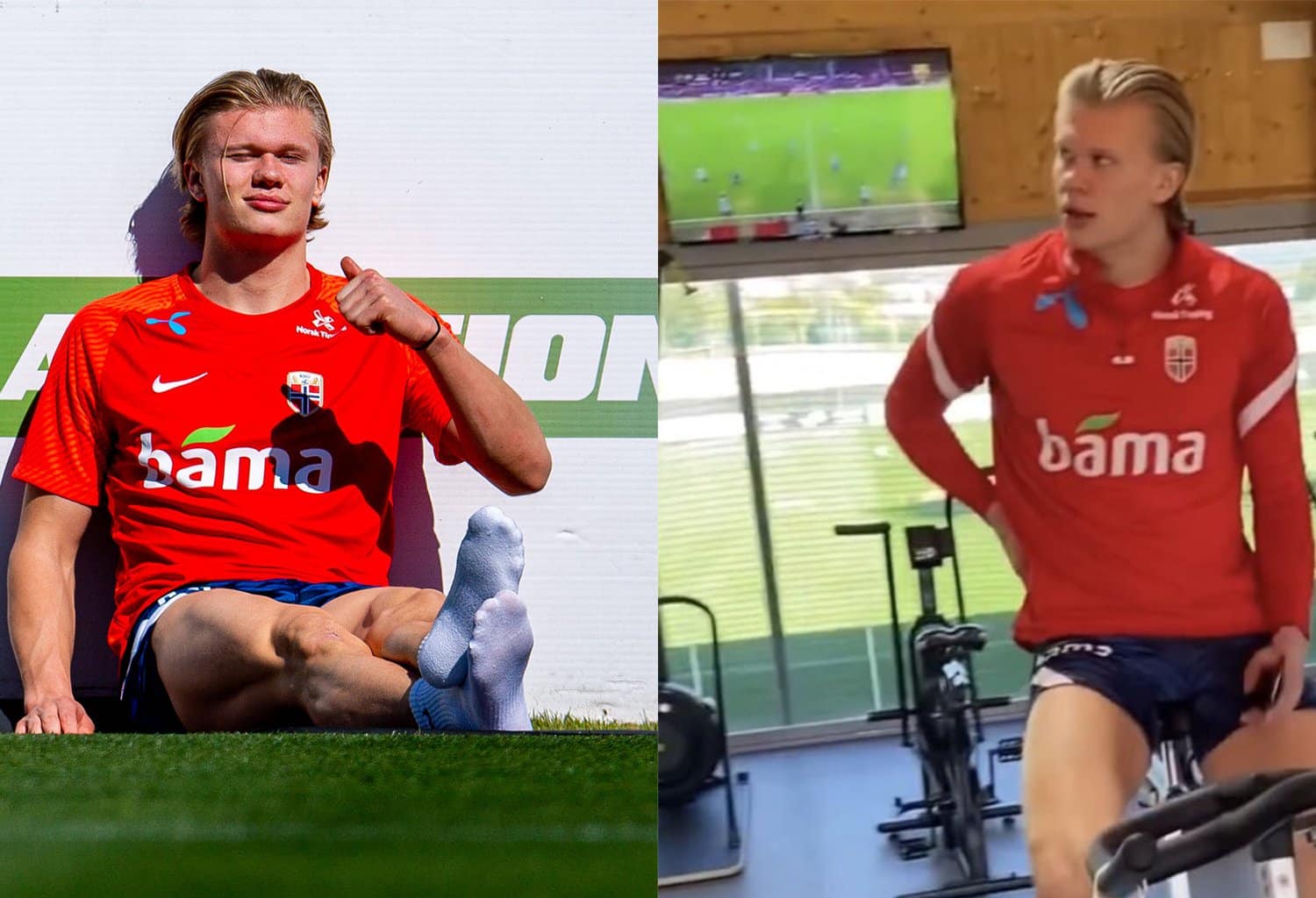 Erling Haaland trains while watching Barca TV - Bóng Đá